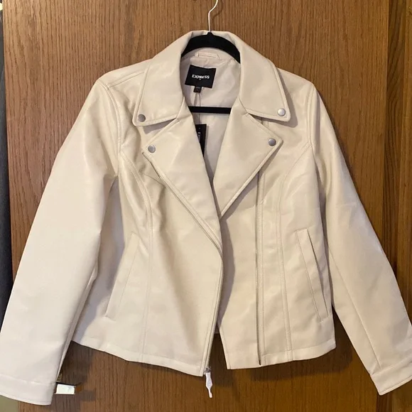 ✨HP✨NWT Express Faux Leather Moto Jacket - Picture 4 of 16